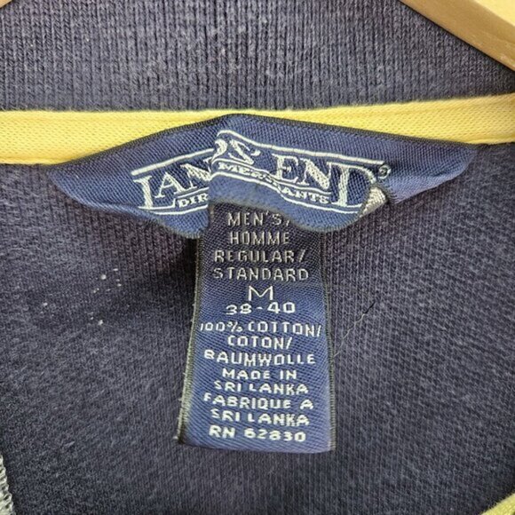 Lands End Direct Merchants Polo Shirt Vertical Striped Color Block Mens Size M - Picture 9 of 10